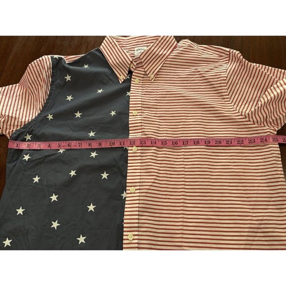 NWT Brooks Brothers American Flag Short Sleeve Shirt Men's Sz XL Regent Fit $99 - Picture 5 of 6